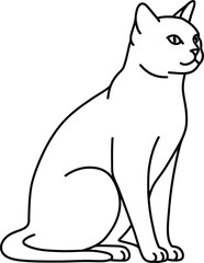 Minimalist Cat Vector
