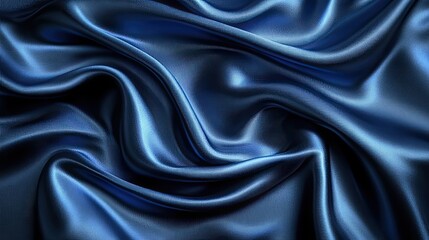 Fototapeta premium deep black silk fabric cloth material texture. Banner background, backdrop or texture