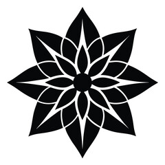 Fototapeta premium Elegant Black Floral Mandala Design