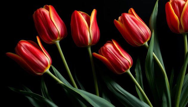 Intricate tulip scanography, dark background; elegant wedding invitation design,  stationery,  image