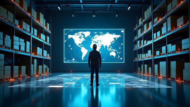 Global supply chain management logistics warehouse distribution system