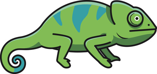 Minimalist Chameleon Vector