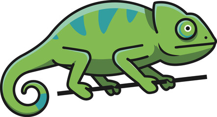 Minimalist Chameleon Vector