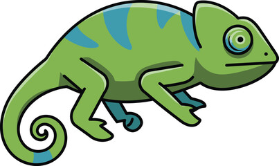 Minimalist Chameleon Vector Design