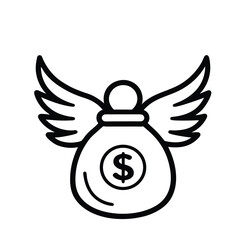 Angel Wings Money Bag