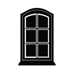 glass windoor icon black vector silhouette