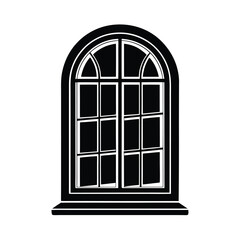 glass windoor icon black vector silhouette