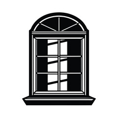 glass windoor icon black vector silhouette