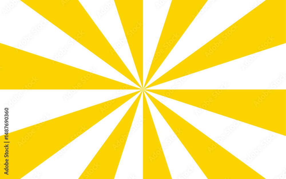 Poster abstract vivid, hypnotic background with a central radial burst design. orange and white wavy rays. 