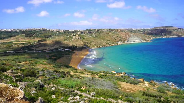 Ramla bay in Malta