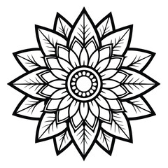  Leafy Floral Mandala