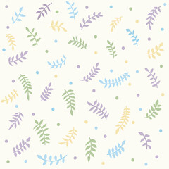 Leaf Dot Nature Pattern Seamless