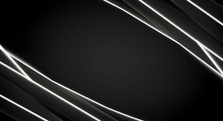 abstract,  background,  black, Abstract Black and White Background with Glowing Lines