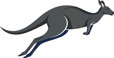 Minimalist Kangaroo Jumping