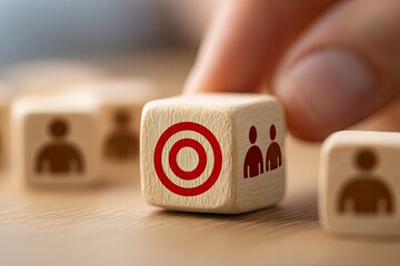 Target Audience: Wooden Cubes Illustrate Marketing Strategy