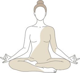 Minimalist Meditation Vector