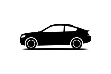 Black car silhouette vector image transportation