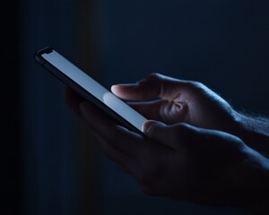 Digital connectivity is demonstrated by a person using a mobile phone with social media icons to interact and engage with others on various platforms