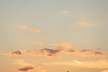 the clouds and blue sky in the sunset