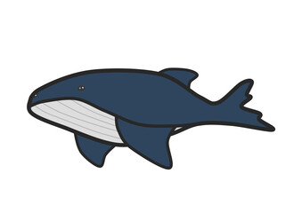 Clip art design of whale icon
