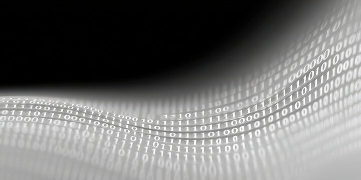 Abstract digital landscape of flowing binary code creating a mesmerizing visual experience illustrating the concepts of technology data and connectivity evoking infinite possibilities