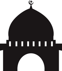 mosque icon illustration suitable for template and design needs