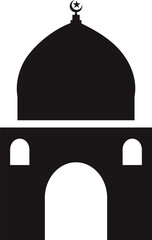 mosque icon illustration suitable for template and design needs