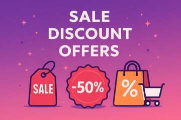 Discounts and promotions &mdash; icons and words