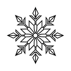 black and white snowflake