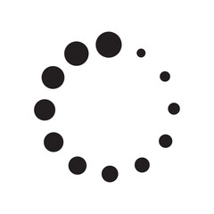 circle symbol flat icon vector waiting for download