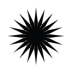 starburst ornament black vector silhouette