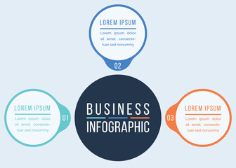 Business Infographic 3 Steps for Data Visualization
