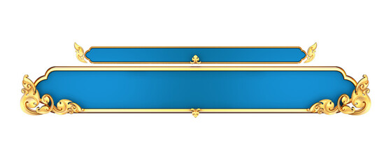 gold banner with ribbon