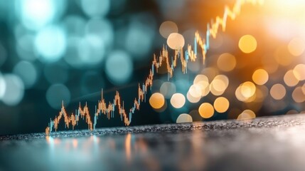 the digital graph chart in the stock trade market shows a steady increase in value over the past year, indicating strong growth potential for long term investors looking to maximize their returns.