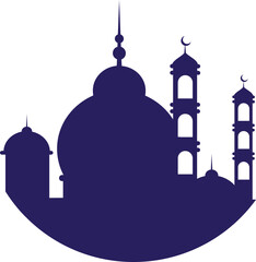 mosque icon illustration suitable for template and design needs