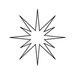 Obraz premium starburst ornament black vector silhouette