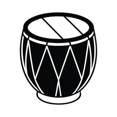tabla percussion instrument vector outline
