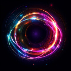Obraz premium Light effects art on a black background 