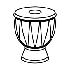 tabla percussion instrument vector outline