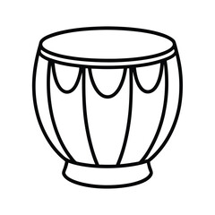 tabla percussion instrument vector outline