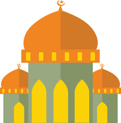 mosque icon illustration suitable for template and design needs