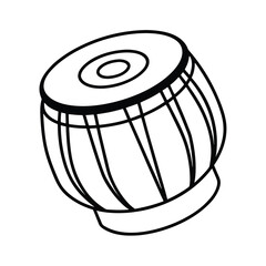 tabla percussion instrument vector outline