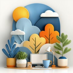 Isometric Illustration of DNS Service Concept