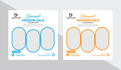 Modern fashion sale social media post template