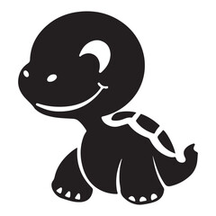 Turtle silhouette vector illustration isolated white background
