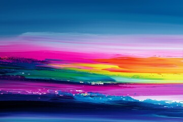 Vibrant Spring Colors in Abstract Digital Art