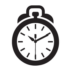Stop watch timer flat icon vector illustration, Chronometer pictogram, alarm clock icon
