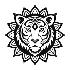 Obraz premium Tiger Mandala Design