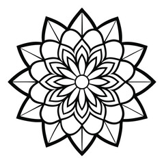 Fototapeta premium Elegant Floral Mandala