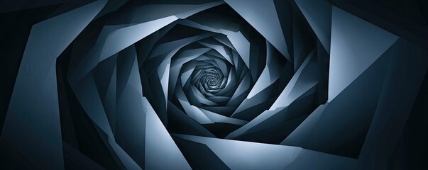 Fototapeta premium A mesmerizing abstract spiral design showcasing smooth. flowing curves in shades of gray. creating a sense of depth and motion. ideal for modern backgrounds or digital art